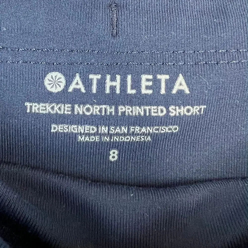 Athleta Ripstop High Rise Printed Trekkie North Shorts Size 8 Abrasion Resistant